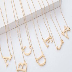 Initial Satin Necklace